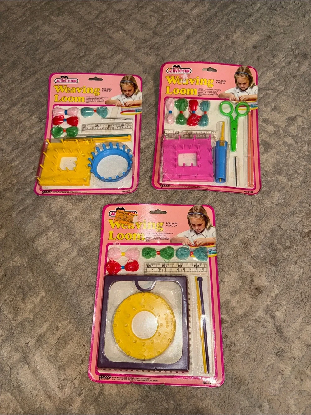 Vintage Activi-T-Fun Weaving Loom Craft Kits Set of 3 - Unopened NOS Retro -